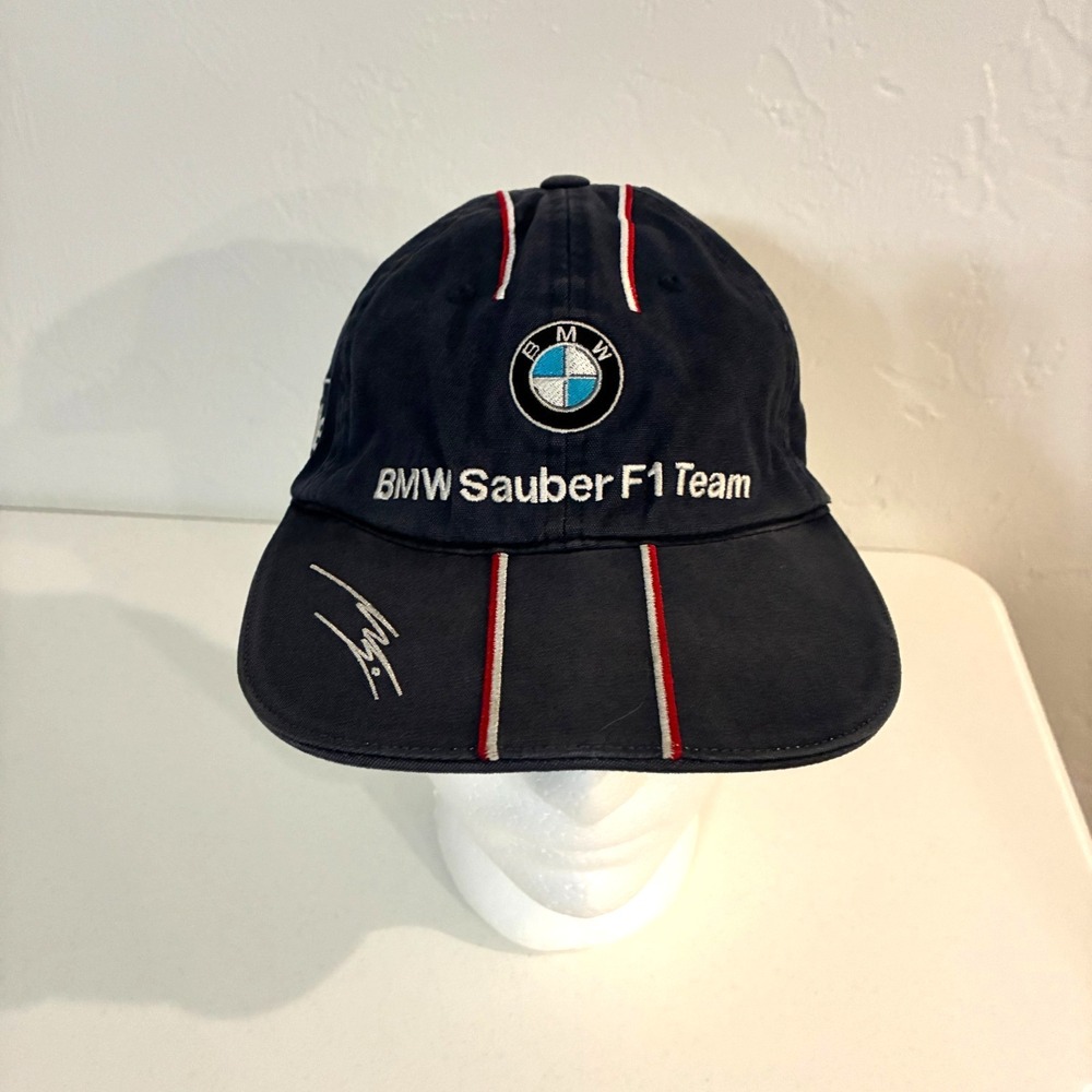 Vtg BMW Sauber F1 Team Hat Cap Strap Back Embroidered Racing Intel Petronas